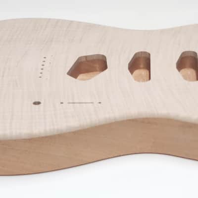 Shepard Custom Guitars Custom Telecaster Body Semi-hollow Backroute F Hole Optional Curly Maple Top 2026 - Unfinished image 7