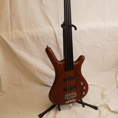 German Warwick Corvette Standard Fretless 4-String Honey Violin Oil image 1