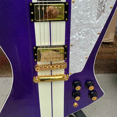 Kauer Banshee - Deep Purple Flake with White Racing Stripes image 6