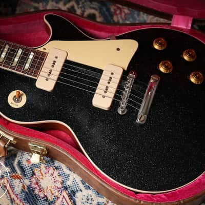 2025 Gibson Custom Shop Les Paul 56' Murphy Lab Ultra Light Aged Black Sparkle image 2