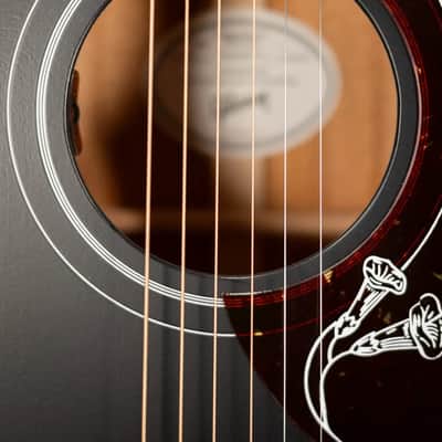 Gibson Hummingbird Special Dreadnought Acoustic/Electric Guitar - Ebony Satin with Gig Bag image 9
