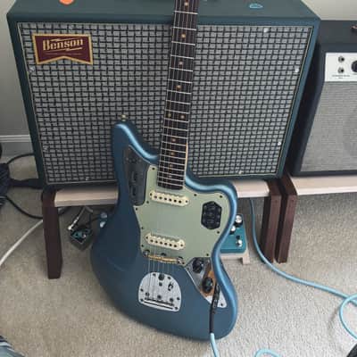 Fender Custom Shop 1964 Jaguar Journeyman Relic Electric Guitar Faded Aged Lake Placid Blue w/Hard Case image 5