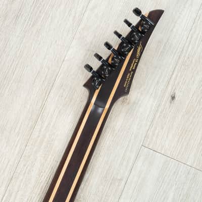 Legator Ninja X6F Multi-Scale Guitar, California Buckeye Burl, Fishman Fluence Pickups, Royal Purple image 9