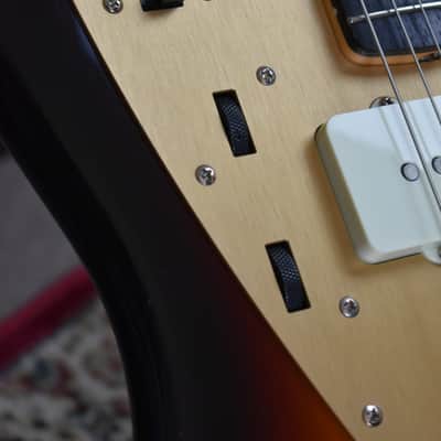 2021 Fender Japan Heritage 60’s Jazzmaster 3-Tone Sunburst Nitro Lacquer, w/Paperwork, Gold Anodised Guard, MIJ, Offset, JDM image 10