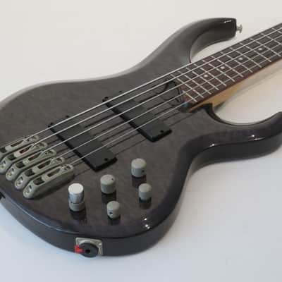 2002 Ibanez BTB405 QM Active 5 String Bass Guitar with Hard Case image 9