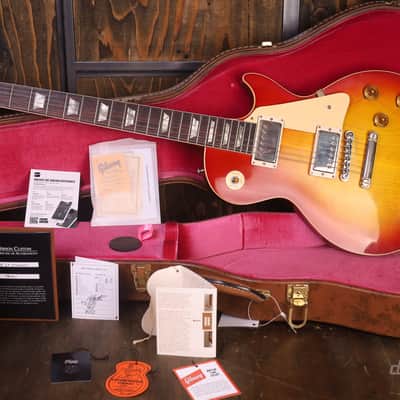 Gibson Custom Shop 1958 Les Paul Standard Washed Cherry Sunburst VOS image 16