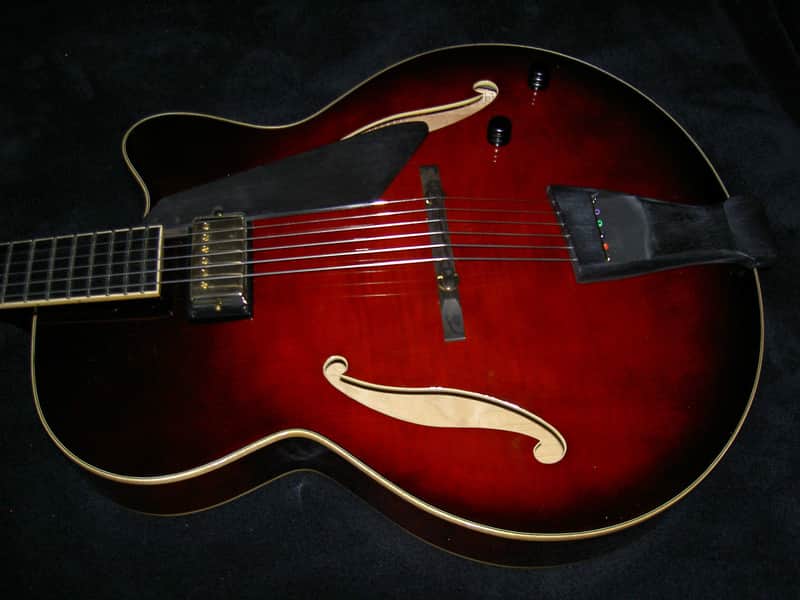 Carved Solid Wood Peerless Cremona Jazz Archtop Electric Guitar w case (small repair on the top) image 1