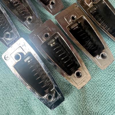 Ludwig Lot of 8 Vintage Large Classic Lugs for Floor Tom or Bass Drum - #1 80s - Chrome image 11