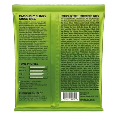 Ernie Ball Regular Slinky Bass Strings (50-105) + 2 Bass Guitar Picks 2025 image 2