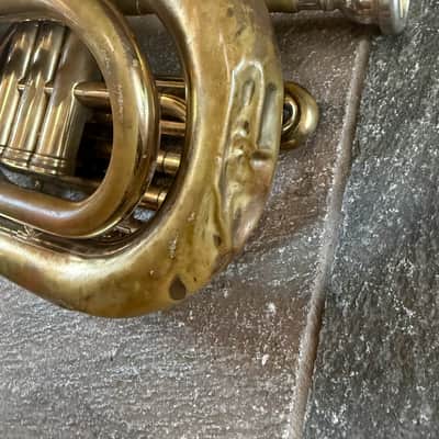Bach brand Marching Baritone Horn with  mouthpiece, Made in USA image 12