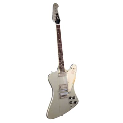 1965 Gibson Firebird III - Silver Mist Poly - RARE! Wide Nut, Non-Reverse Headstock - Original Vintage Custom Color Electric Guitar - 1 of 1? WOW! image 8