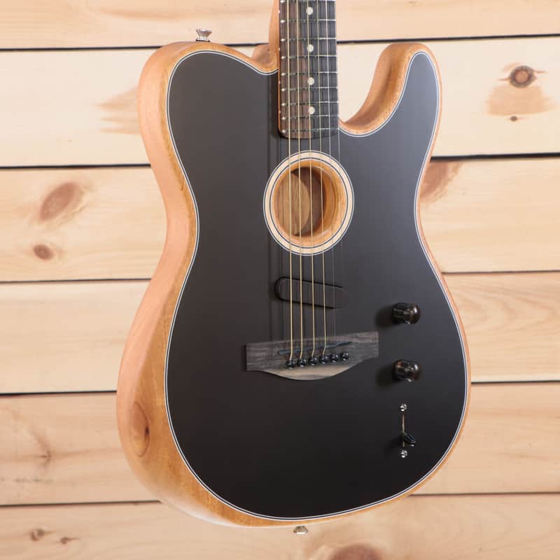 Fender American Acoustasonic Telecaster - Black - US224081 image 1
