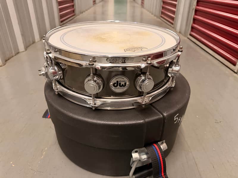 CUSTOM DW Collectors Series Snare Drum Mid 2010's - 14 x 4.5in Black Nicke/Brass image 1