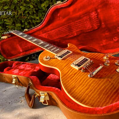 ♚SUBLIME♚2023 GIBSON Les Paul Standard*SLASH ♚ AAA+ MEGA DEEP FLAME  !♚ Appetite Amber ♚ AMAZING image 23