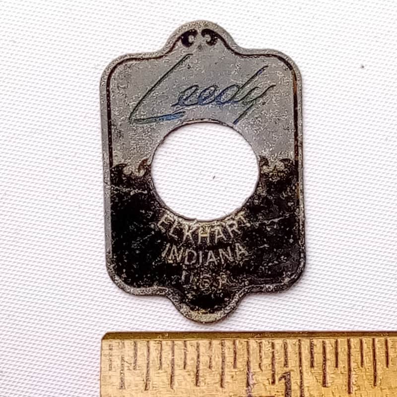 Leedy Elkhart Indiana USA Blue/Aluminum Badge Snare/Bass/Tom Drum Vintage '49-50 image 1