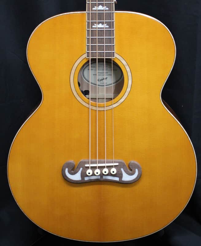 2023 Epiphone El Capitan J-200 Studio Acoustic-Electric Bass Guitar Aged Vintage Natural Gloss 5lbs 14oz image 1