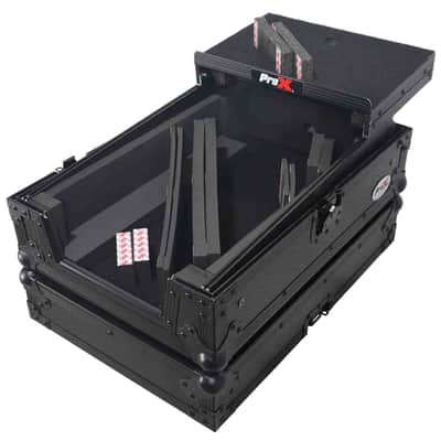 ProX XS-M11LTBL Pioneer DJM-S11 or Rane 72 MK2 Mixer Flight Case with Laptop Shelf - Black image 2