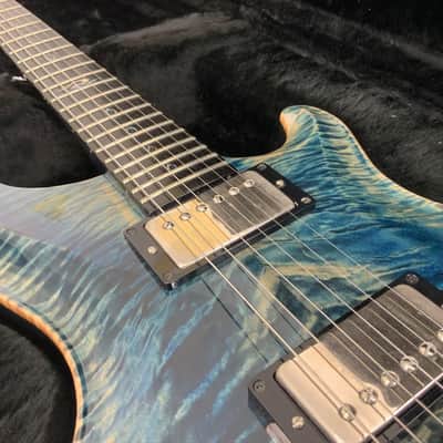Dean Hardtail Made In USA Flame Top Denim Blue image 2