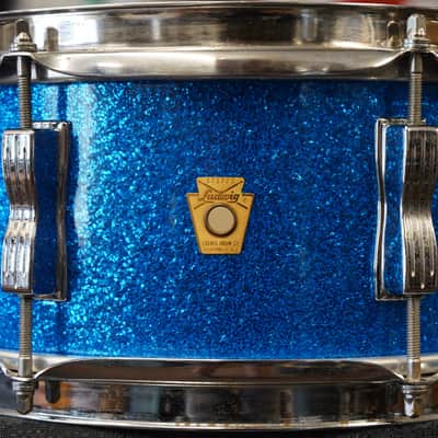 Vintage 1966 Ludwig USA Jazz Fest 5x14" Maple Snare Drum - Blue Sparkle image 1