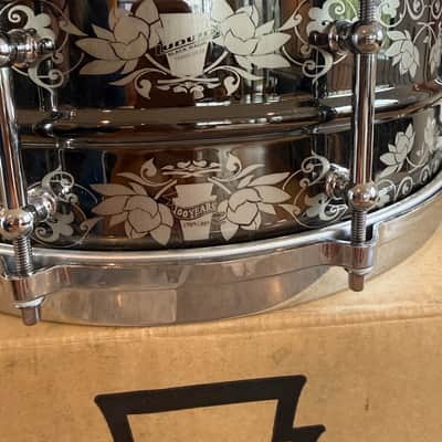 Ludwig LW5514ANV 100th Anniversary Black Magic 5.5x14" 10-Lug Brass Snare Drum 2009 - Engraved Black Nickel image 3