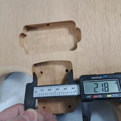 Unfinished Mahogany HxH guitar body - for Fender Strat Stratocaster neck Floyd Rose J1993 image 8