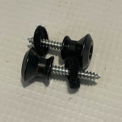 Used Jim Dunlop Electric Guitar Black Strap Lock Buttons Set image 3