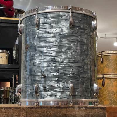 1950’s Gretsch 16" Midnight Blue Pearl Floor Tom 18x16 image 6