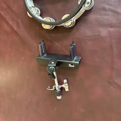 Pearl PTM10SHX Quickmount Tambourine with Steel Jingles 2010s - White image 3