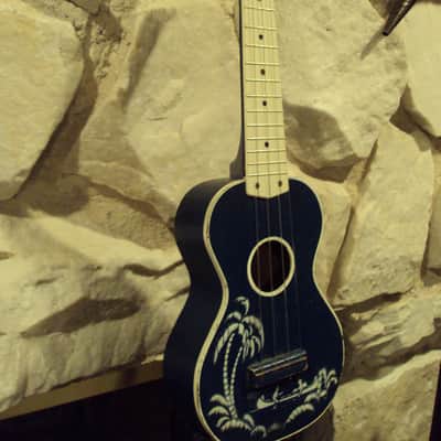 Harmony Ukulele Hawaiian 1950s Blue, All Original image 1