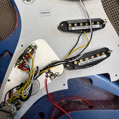 Fender American Stratocaster Neck 2026 - Red White undercoat with 2k imperium blue sparkle relic image 8