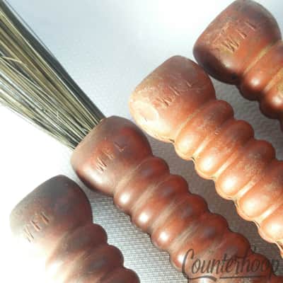WFL 2x Pairs Ludwig Wire Brushes Jazz Snare Drum Set Sticks Retractable USA 50s image 3