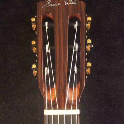 Handmade Concert Long Neck Guitarlele, Solid Hawaiian Koa, Slotted Head, Soft-bag, Bruce Wei GL-2080 image 3