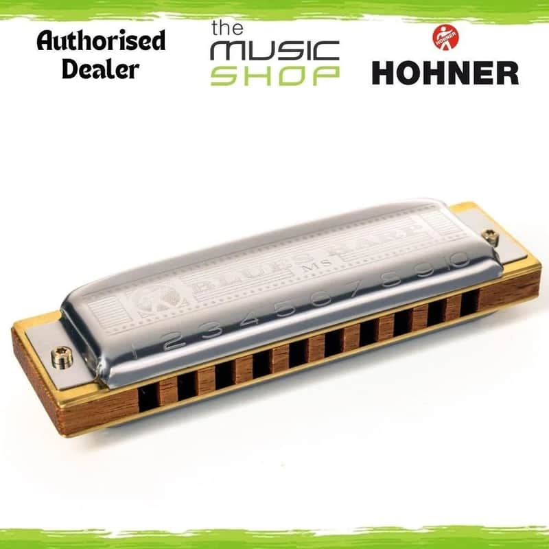 Hohner MS Series Blues Harp, 10 Hole Diatonic Harmonica, F# Major - M533076P image 1