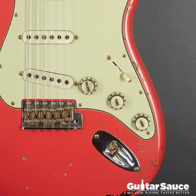 Fender Custom Shop 63 Stratocaster Landau Fiesta Red Over Sunburst 2024 (Cod. 1498UG) image 3