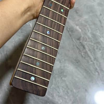 21fret Flame Maple electric guitar neck rosewood yellow gloss DIY parts image 2