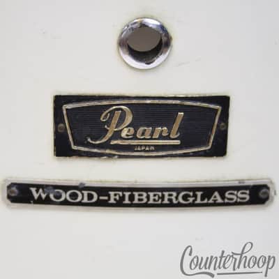 Pearl 22x14" Wood-Fiberglass Virgin Bass Drum "Pure White"Wrap Vintage 70s Japan image 4