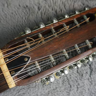 Vintage Jumbo 12-String Acoustic Guitar Japan Made w/ Hard Case image 14