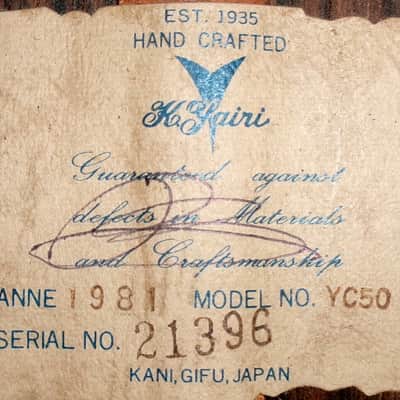 1981 Kazuo Yairi YC-50 AMAZING RAMIREZ STYLE Classical Concert Guitar+K Yairi Hard Case plus more extras image 25
