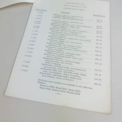Fender Suggested Retail Price List (17 Pages) 1977 image 7