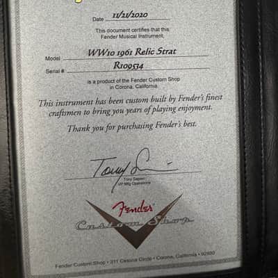 Wildwood 10 ‘61 Fender Custom Shop Stratocaster  2020 - Sunburst Relic image 13
