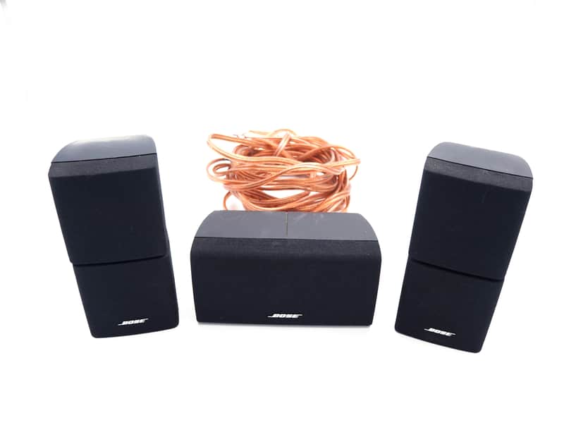 Bose Acoustimass Double Cube Speakers & Horizontal Center Channel - 3 Piece Set image 1