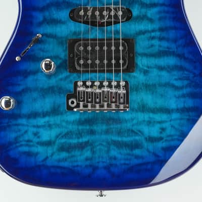 Ibanez GRX70QALTBB Left Handed Transparent Blue Burst image 3
