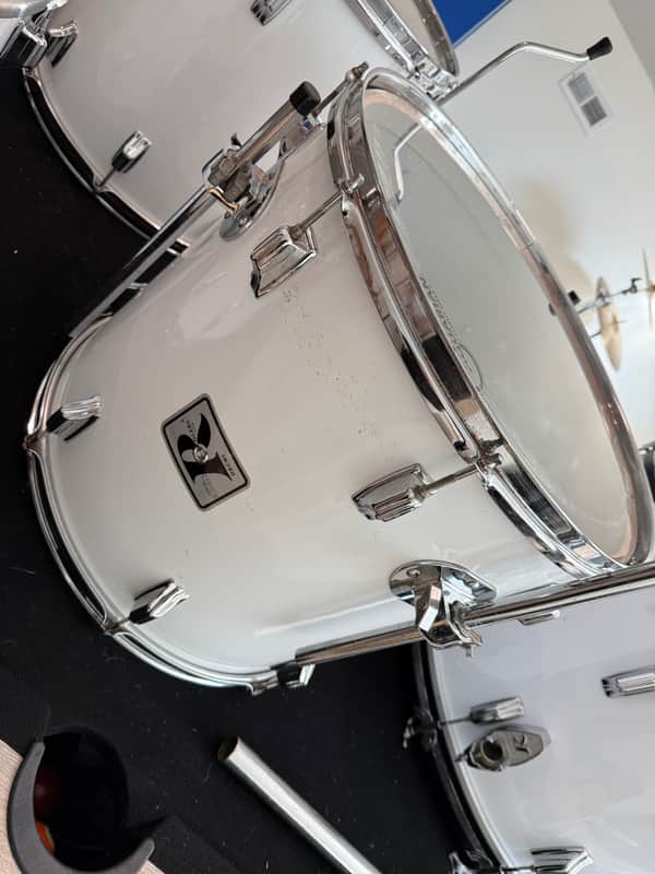 Rogers Vintage Power Tone Drum Kit 1972 - Flat White image 1