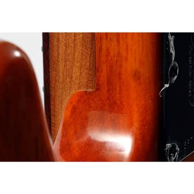Sterling by Music Man StingRay RAY34 HH Poplar Burl Top Bass Guitar - Regular Amber image 7
