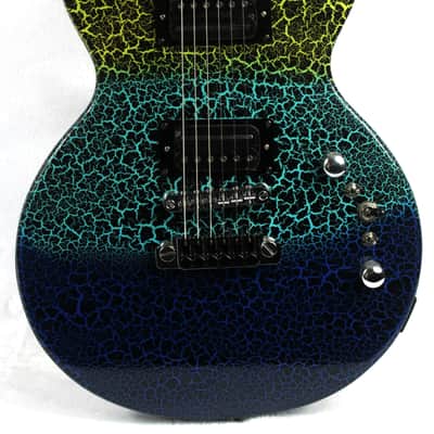 Custom Crackle Painted and Upgraded Epiphone LP Special ll Electric Guitar With Matching Headstock image 1