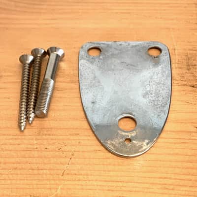 Fender Stratocaster 1975 3 Bolt Neck Plate W/Screws image 2