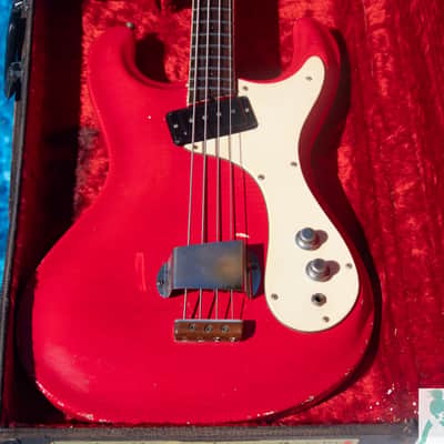 Vintage 1965 Mosrite of California "The Ventures" 4 String Bass w Brazilian Rosewood FB & OHSC - Made in the USA image 16