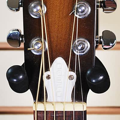 1995 Dobro USA DM-33H DM33H Chromed Brass Resonator Round Neck Guitar w Etched Hawaiian Motif Excellent Condition w OHSC and Booklet. image 8