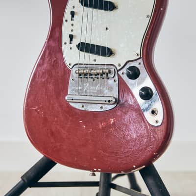 Fender Mustang Guitar with Rosewood Fretboard 1966 - Dakota Red image 4