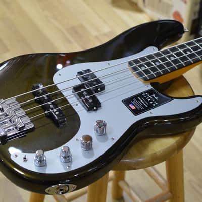 Fender American Ultra II Precision Bass Guitar Texas Tea image 8